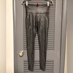 SPANX Black Faux Leather Leggings